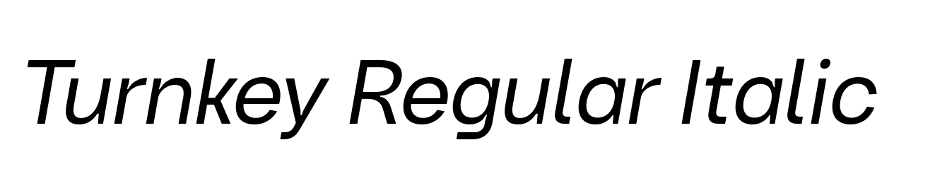 Turnkey Regular Italic
